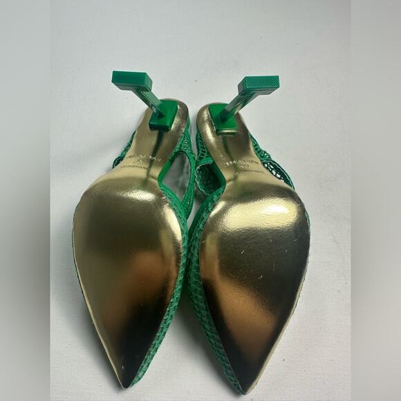 Jessica Rich Ysabelle Women's Size 8 Green Fishnet Pointed Toe Pump NWOB - Picture 5 of 8